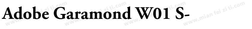 Adobe Garamond W01 S字体转换